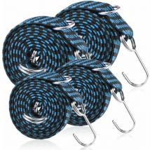 Tendeurs Elastique avec Crochets,Tendeur Elastique,Corde Élastique pour Bagages,4 Pièces Corde à Bagages à Sangles Élastiques,Sandow Reglable