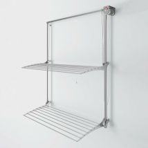Foxydry - tendoir à linge Mural, séchoir Vertical, Coulissant de Bas en Haut, séchoir rétractable et repliable en Aluminium et Acier avec deux