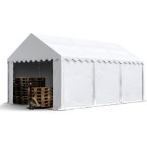 Carpasol - toolport Tendone deposito 4x6 m pvc 700 n bianco impermeabile tenda capannone tenda di stoccaggio