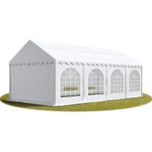 Intent24 - 3x8 mTendone per feste premium pvc bianco 100% impermeabile Gazebo da giardino Tendone da esterno Tenda party