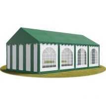 Intent24 - 4x8 mTendone per feste premium pvc verde 100% impermeabile Gazebo da giardino Tendone da esterno Tenda party