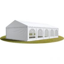 Intent24 - 5x10 m ignifugoTendone per feste premium pvc bianco 100% impermeabile Gazebo da giardino Tendone da esterno Tenda party