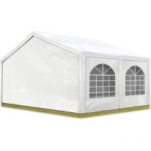 Tendone per feste 5x5 m Gazebo party per sagre, mercati PE 450 N bianco