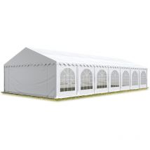 Intent24 - 6x14 mTendone per feste premium pvc bianco 100% impermeabile Gazebo da giardino Tendone da esterno Tenda party