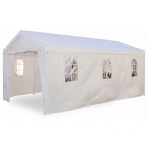 Tendostruttura da Giardino in Acciaio 3x6m Becker Carport Garage Bianco