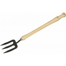 Tenedor de mano 3 dientes mango haya 40 cm