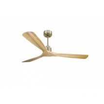 Tenerife de Klassfan Super destratificateur et ventilateur dc 166 cm Laiton pales bois clair sans Lumière 30 à 60 m²