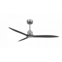 Tenerife Ring - Super destratificateur et ventilateur DC 166 cm Chrome pales bois noir sans Lumière 30 à 60 m²