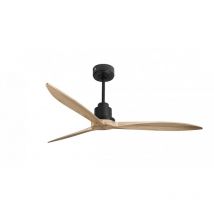Klassfan - Tenerife- Super destratificateur et ventilateur dc 166 cm Gris basalte pales bois clair sans Lumière 30 à 60 m²