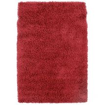 Thedecofactory - tenessee - Tapis à poils longs toucher laineux rouge 160x230