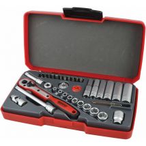 Teng T1436 - Set di Chiavi metriche a Bussola 1/4 (36 Pezzi)