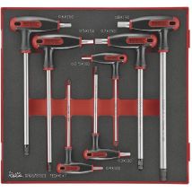 Teng Tools - Jeu de cles allen hex avec poignée en t Foam2 tray 2,5- 8mm 7 pièces TEDHEX7