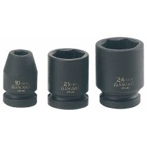 Douille à choc 1/2 – 30 mm – Chrome molybdène – Type de douille, Empreinte de la tête, Diamètre de douille, Longueur, Empreinte torx, XZN, Quantité 