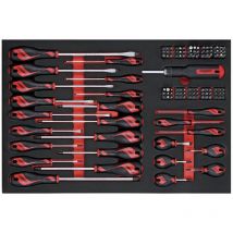 Teng Tools - Jeu de tournevis et embouts Foam4x4 tray plat- ph- pz- tx- tpx- hex- gr 122 pièces TTEMD122N