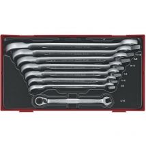 Tengtools - Jeu de cles mixtes à racagnac TT1 de 5/16 à 3/4 tray 8 pièces Teng Tools TT6508RAF