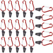 Tent Clip With, 20 Pieces Red Windproof Fixing Clip With Windproof Fixing Clip Camping Tents Tent Clips For Fixed Household Items
