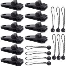 Tent Tarp Clip, 20 Pieces Tarp Clamp, Tent Clips, Heavy Duty Tarp Clips, Tarp Clip Awnings, Crocodile Mouth Tent Clips for Tents, Tarps, Awnings,