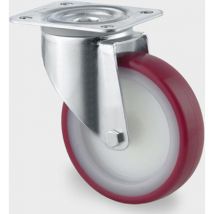 3470-UAR-080-P62 red roulette pivotante nylon/polyuréthane 80 mm max. 100 kg - 00304204KK - Tente