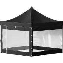 Mophorn - Tente à auvent escamotable 10x10 ft, gazebo de patio extérieur, résistant aux uv, imperméable, abri instantané avec parois latérales