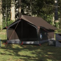 Tente de camping 2 personnes marron imperméable vidaXL167409