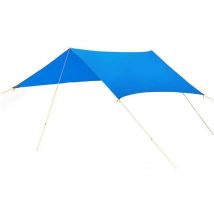 Mediawave Store - Tente de camping avec pare-soleil 10745 avec piquets et tirants Couleur: Bleu