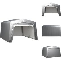 Tente de rangement 370x370 cm Acier Gris - Abri De Jardin - Abri Extérieur - Stockage Extérieur - Tente De Rangement - Tente Extérieure