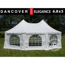 Dancover - Tente de réception Elegance 6,8x5m, Blanc