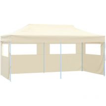 Maison Chic - Tente de réception pliable avec 4 parois / Tonnelle de Jardin Barnum / 3x6 m Acier Crème