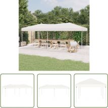The Living Store Tente de réception pliable Blanc 3x6 m - Tente De Réception - Abri Extérieur - Parasol - Gazebo - Chapiteau Pliante