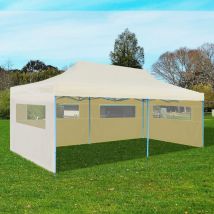 Maison Chic - Tente de réception pliable Tonnelle de réception Barnum crème 3 x 6 m 14310