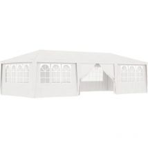 Maison Chic - Tente de réception - Tonnelle de Jardin Barnum avec parois latérales 4x9 m Blanc 90 g/m²