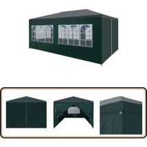 Tente de réception 3 x 6 m Vert - Tents De Réception - Abri Jardin - Gazebo - Auvent Pliable - Parasol