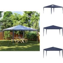 Tente de réception 4x4 m bleu - Tente De Réception - Auvent - Abri Jardin - Parasol - Fête Extérieure