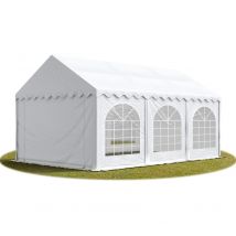 Tente Barnum de Réception 4x6 m premium Bâches amovibles pvc 750 n blanc + Cadre de Sol Jardin