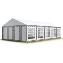 5x10 m Tente de réception/Barnum gris-blanc toile de haute qualité pvc 700 n economy - Toolport