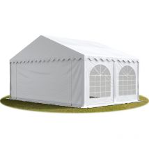 Tente Barnum de Réception 5x5 m premium Bâches amovibles pvc 750 n blanc + Cadre de Sol Jardin