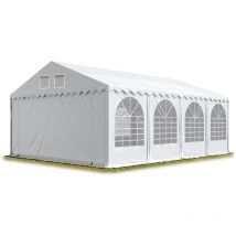 Intent24 - Tente de réception 5x8 m h. 2,6m blanc pvc 800 n pavillon 100% imperméable