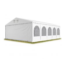 Tente de réception 7x10 m toolport- anti-feu h. 2,6m barnum blanc pvc 800 n pavillon 100% imperméable
