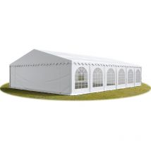 8x12m tente de réception, pvc 800 n, h. 2m, blanc - Toolport