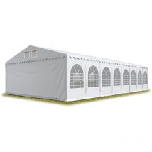 8x16m xxl tente de réception, pvc 800 n anti-feu, h. 2,6m, blanc - Toolport