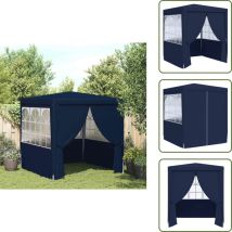 Vidaxl - Tente de réception avec parois latérales 2,5x2,5 m Bleu 90 g/m² - Tente De Réception - Abri Jardin - Gazebo - Parasol - Auvent