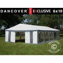 Dancover - Tente de réception Exclusive 6x10m pvc, Gris/Blanc