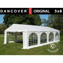 Dancover - Tente de réception Original 5x8m pvc, 'Arched', Blanc