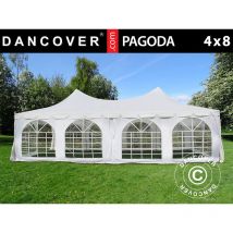 Dancover - Tente de réception Pagoda 4x8m, Blanc