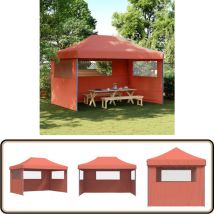 Tente de réception pliable escamotable avec 3 parois latérales - Tents Gazebos - Abri Extérieur - Chapiteau Pliante - Tente Fete - Structure