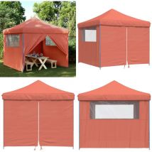 Tente de réception pliable escamotable avec 4 parois latérales - Tents Gazebos - Abri Extérieur - Tentes Pliables - Chapiteaux Événements - Tente