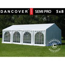 Dancover - Tente de réception semi pro Plus 5x8m pvc, Blanc