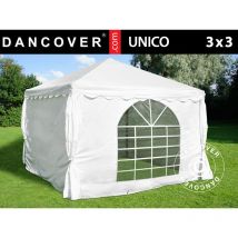 Dancover - Tente de réception unico 3x3m, Blanc