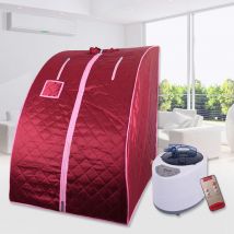 Tente de Sauna Pliable Haloyo Sauna Infrarouge,75 x 35 x 25 cm,rouge