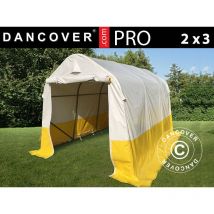 Dancover - Tente de stockage Tente Abri pro 2x3x2m, pvc, blanc/jaune,